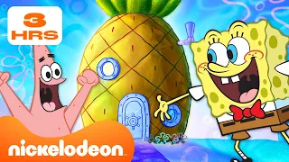 SpongeBob | Ponad 3 GODZINY w domach w Bikini Dolnym! 🍍| Nickelodeon Polska