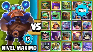 GIGANTE ELECTRICO NVL 15 vs TODAS LAS CARTAS al MINIMO | CLASH ROYALE