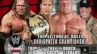 Triple H vs Brock Lesnar vs The Rock WWE Undisputed Championship Match Rare Match GW Tour36