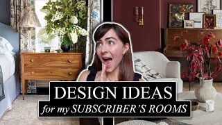 INTERIOR DESIGN IDEAS for my SUBSCRIBER's ROOMS // How to Pick a Color Palette, wall decor & more!