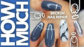 Broken Nail + Custom Nail Art