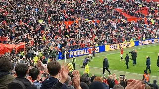 Manchester Derby! Rashford Bruno Full Time | United 2-1 City | Celebrations | Casemiro Varane ETH