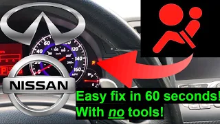 Flashing airbag light in your Nissan / Infiniti? Watch this video!