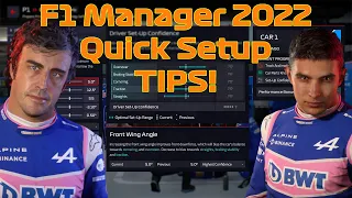 F1 Manager 2022 Quick Setup Tips!