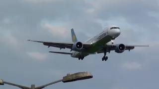 Uzbekistan Boeing 757-200 VP-BUH Landing London Heathrow 27L