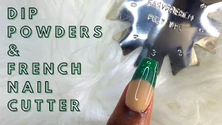 DIP POWDER NAILS | How To Achieve A French Smile Line Using A French Nail Cutter And Dip Powders