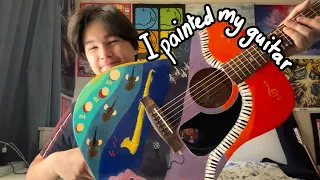 I Painted My Guitar!! (using Acrylic Paints)