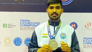 Harsimran Singh ( Red ) India  Vs Li Ting-Shuan (Blue) China WAKO Asian Kickboxing Championship 2022