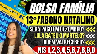 😱💸13° BOLSA FAMÍLIA / ABONO NATALINO SERÁ PAGO em DEZEMBRO? BENEFICIÁRIOS já PODEM RECEBER?