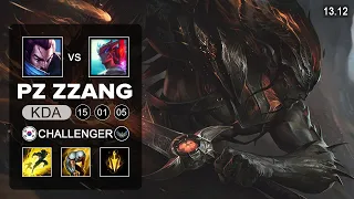 Pz ZZang Yasuo vs Yone Mid - KR Challenger - Patch 13.12 Season 13