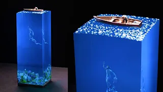 How to make a 40-cm epoxy pillar with a mermaid inside / Uniformation GKTWO