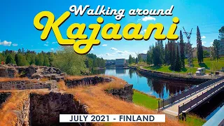 Walking around Kajaani, July 2021, Finland [4K]