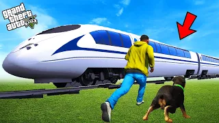 Franklin First Bullet Train Experience With CHOP in GTA 5 | GTA5 AVENGERS