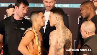 FIERY FINAL FACE-OFF! Teofimo Lopez & George Kambosos Weigh-in & Face-Off Ahead of World Title Clash