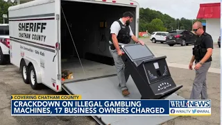 Crackdown on illegal gambling machines, 17 business owners charged