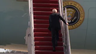 Biden Falls Three Times Getting on Air Force One