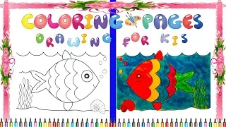 Koi fish drawing - Fish drawing - How to draw a fish