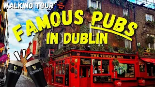 🍻Dublin Most Famous PUBS | Temple Bar | Summer Walking Tour around Temple Bar Square