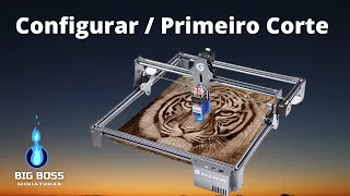 Como configurar e fazer o primeiro corte com laser de gravação Sculpfun atomstack Zbaitu Neje Ortur