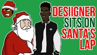 Desiigner Sits on Santa's Lap