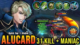 31 Kills + MANIAC!! Alucard Green Build is OverPowered!! - Build Top 1 Global Alucard ~ MLBB