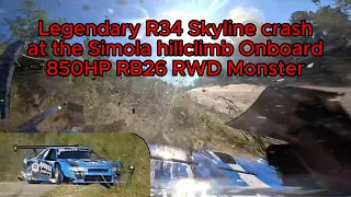 wade van zummeren crash at the @KnysnaSpeedFestival#skyline #crash #hillclimb @HillClimbMonsters