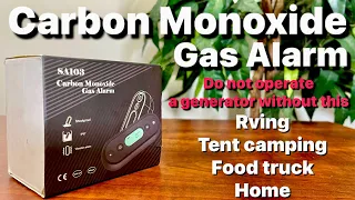 GZAIR Travel Carbon Monoxide Detector, IP67 Waterproof Portable CO Gas Alarm