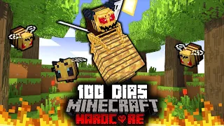 🐝Sobreviví 100 Días en un APOCALIPSIS de ABEJAS MALDITAS en Minecraft HARDCORE..Esto fue lo que Pasó