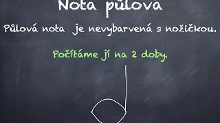 Zápis not - délky not a pomlk, nožička u noty