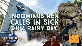 Indominus Rex Calls In Sick on a Rainy Day - Jurassic World: The Ride (Universal Studios Hollywood)
