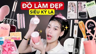 [REVIEW] ĐỒ LÀM ĐẸP KỲ LẠ BÁN CHẠY SHOPEE | Phô mai tẩy trang, sữa tắm tự pha, cốc tạo bọt..v.v