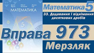 Мерзляк Вправа 973. Математика 5 клас