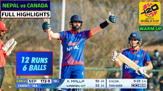 Nepal vs Canada ICC T20 World Cup Warm-up 2024 Highlights | Nepal vs Canada Warm-up Highlights 2024