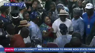 Moment Tinubu Arrived Townhall Meeting in Cross River [Watch]