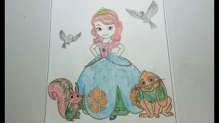 Sofia The First - Princess Sofia And Friend's - Coloring Pages For Kids