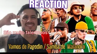 REACT  a VAMO DE PAGODIN / SAMBA DE MALANDRO - São muitos talentos!!