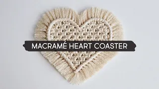 DIY Macramé Heart Coaster