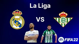 FIFA 22 - Real Madrid vs Real Betis - La Liga - Full Match Gameplay