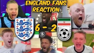 ENGLAND FANS REACTION TO ENGLAND VS IRAN 6 - 2 | FANS REACTION