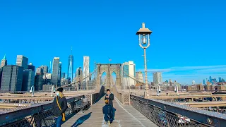 Walking Downtown New York City 4K | Brooklyn Bridge to Manhattan