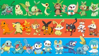 All Pokemon starters from gen 1 to gen 9 ( including Hisui Region) #anime #pokemon