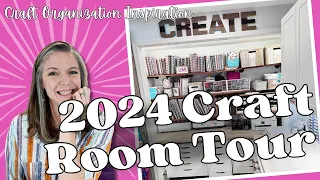 2024 Craft Room Tour || Craft Space Organization || Craft Room Organization