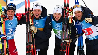 MONDIAUX BIATHLON 2023 - La France championne du monde du relais masculin