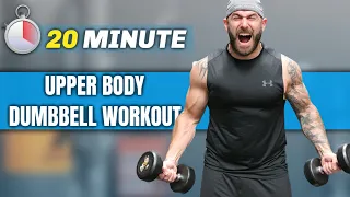 20 MIN UPPER BODY DUMBBELL WORKOUT AT HOME (This is Intense)