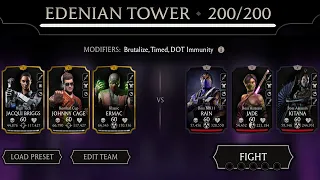 The end! | Edenian Tower Final Boss Battle 200 using Gold Team | MK Mobile