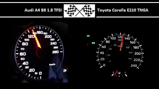 Audi A4 B8 1.8 TFSI VS. Toyota Corolla E210 TNGA - Acceleration 0-100km/h