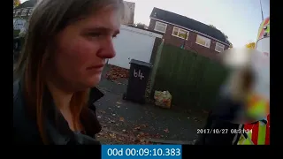 Body worn footage of Michael Davis and Kayleigh Driver arrest following the death of Ollie Davis