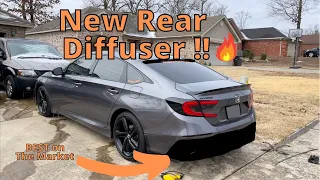 2018+ HONDA ACCORD REAR DIFFUSER INSTALL HOW TO | BEST LOOKING DIFFUSER ON THE MARKET!!! 🔥