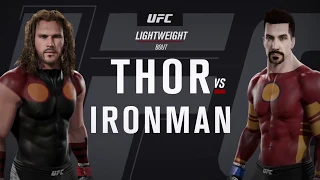 Thor vs. Ironman (EA Sports UFC 2) - CPU vs. CPU - Crazy UFC 👊🤪