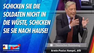 Schicken Sie die Soldaten nicht in die Wüste, schicken Sie sie nach Hause! - Armin-Paul Hampel